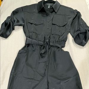 Aqua womens black jumpsuit size small